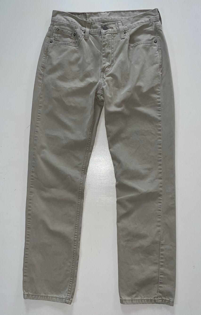 Men's Levi's 514 Khaki Jeans 30x32 (Fit 29x30) Straight Leg Mid Rise Black Label